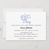 Invitation C'est un garçon Nouveau bébé Douche Bleu Blanc Coe (Devant)