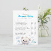 Invitation C'est un garçon qui attend la douche d'ours bébé e (Debout devant)