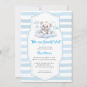 Invitation C'est un garçon qui attend la douche d'ours bébé e (Devant)