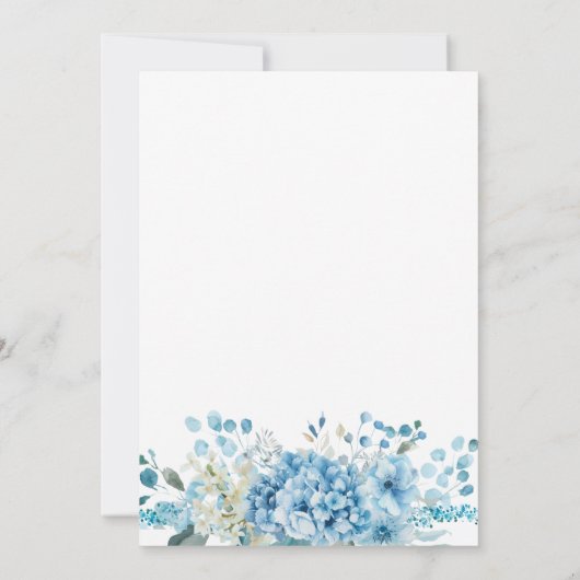 Invitation C'est un garçon Rabbit Baby Boy Shower (Dos)