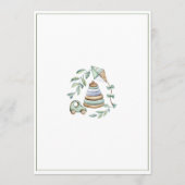 Invitation C'est un garçon Rustique Aquarelle bébé (Dos)