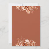 Invitation C'est un garçon Shower de bébé lettre florale rust (Dos)