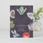 Invitation C'est un Gem Crystals Gemstone Géologie 1er annive (Debout devant)