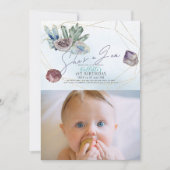 Invitation C'est un Gem Crystals Gemstone Géologie 1er annive (Devant)