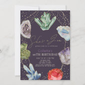 Invitation C'est un Gem Crystals Gemstone Geology Anniversair (Devant)