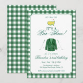 Invitation C'est un golf Par-Trois 3e anniversaire vert Gingh (Devant / Derrière)