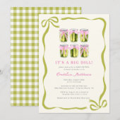 Invitation C'est un grand Baby shower de coquette de coquette (Devant / Derrière)