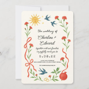 Invitation C'est un Mariage d'écriture manuscrite de dessin p