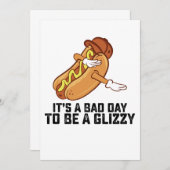 Invitation C'Est Un Mauvais Jour Pour Être Un Glizzard (Devant / Derrière)