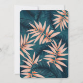 Invitation C'est un monstre rose sauvage et une jungle tropic (Dos)