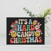 Invitation C'est un Noël Hard Candy rétro funky Xmas (Debout devant)