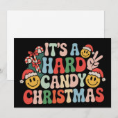 Invitation C'est un Noël Hard Candy rétro funky Xmas (Devant / Derrière)