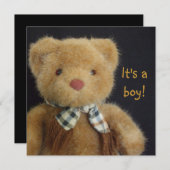 Invitation C'est un ours en peluche ! (Devant / Derrière)