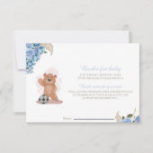Invitation C'est un ours garçon Livres pour baby shower bleu  (Devant)