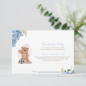 Invitation C'est un ours garçon Livres pour baby shower bleu  (Debout devant)