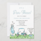 Invitation C'est un Par-Trois ! Blue Golf 3e fête d'anniversa (Devant)