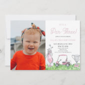 Invitation C'est un Par-Trois ! Pink Golf 3e fête d'anniversa (Devant)