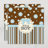 Invitation C'est un pastel de garçon dans le baby shower de (Devant / Derrière)