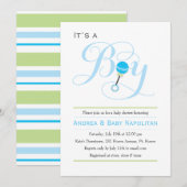 Invitation C'est un petit bébé de bétail | Baby shower (Devant / Derrière)