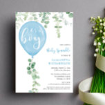 Invitation C'est un petit garçon aspergeant d'eucalyptus ball<br><div class="desc">Pour une personnalisation plus avancée de ce design,  il suffit de cliquer sur le bouton "Customiser" ci-dessus !</div>