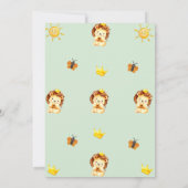 Invitation c'est un petit garçon baby shower de jungle de lio (Dos)