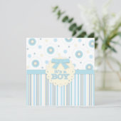 Invitation C'est un petit Pastel dans le Baby shower des Bleu (Debout devant)
