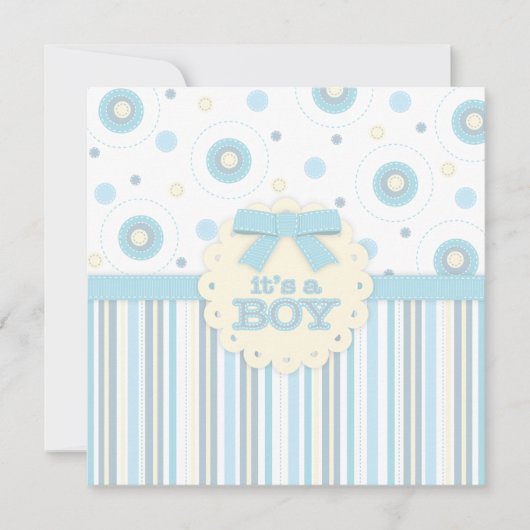 Invitation C'est un petit Pastel dans le Baby shower des Bleu (Devant)