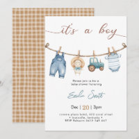 C'est un petit paysan Baby shower de linge de bébé