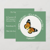 Invitation C'est un Tigre ordinaire / Parti des papillons de (Devant / Derrière)