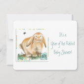 Invitation C'est une année du Baby shower du lapin ! (Devant)