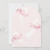 Invitation C'est une arche de fille rose pour Baby Shower (Dos)