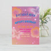 Invitation C'est une aura d'anniversaire (Debout devant)