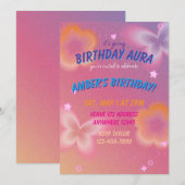 Invitation C'est une aura d'anniversaire (Devant / Derrière)