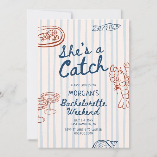 Invitation C'est une belle bachelorette côtière (Devant)