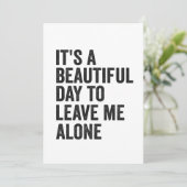 Invitation C'est une belle journée pour me laisser tranquille (Debout devant)