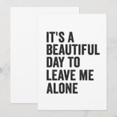 Invitation C'est une belle journée pour me laisser tranquille (Devant / Derrière)