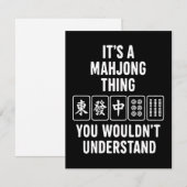 Invitation C'est une chose de Mahjong que vous ne comprendrie (Devant / Derrière)