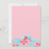 Invitation C'est une citation de fille Baby shower Turquoise  (Dos)