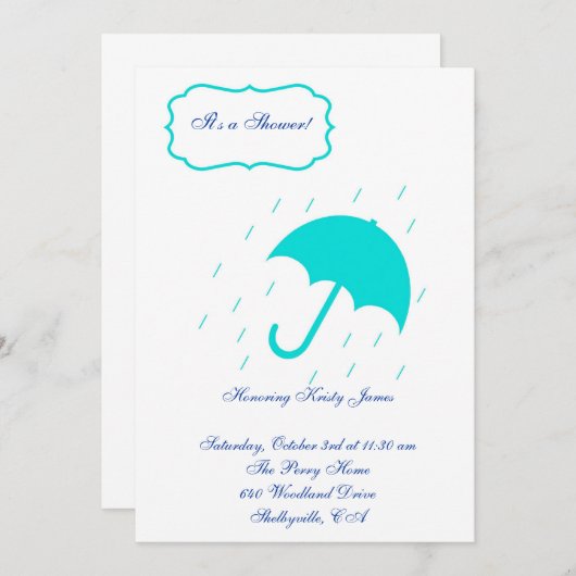 Invitation C'est une douche ! (Devant / Derrière)