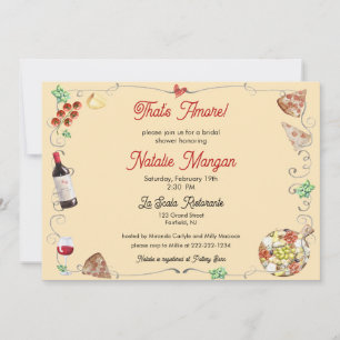 Invitation C'est une douche nuptiale Amore
