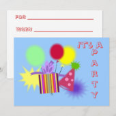 Invitation C'est une fête (Devant / Derrière)