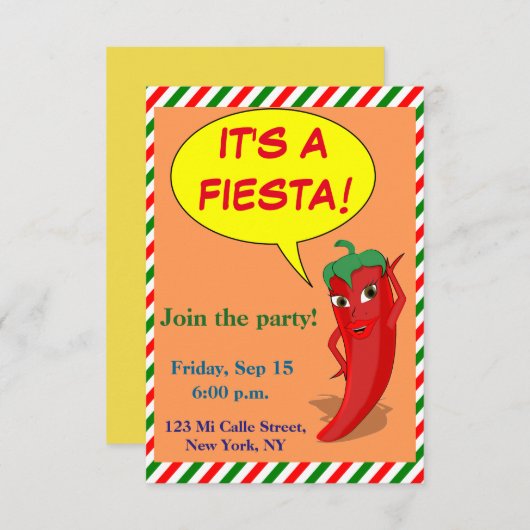 Invitation C'est une fête (Devant / Derrière)