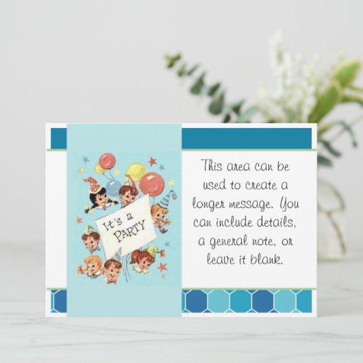 Invitation C'est une fête (Debout devant)