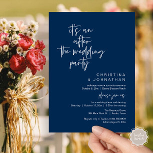 Invitation C'est une fête après le mariage, dîner de fugue