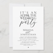Invitation C'est une fête après le mariage, réception moderne (Devant)