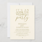 Invitation C'est une fête après le mariage, réception moderne (Devant)