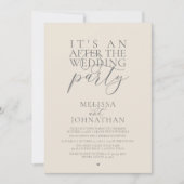 Invitation C'est une fête après le mariage, réception moderne (Devant)