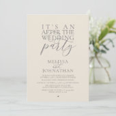 Invitation C'est une fête après le mariage, réception moderne (Debout devant)
