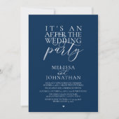 Invitation C'est une fête après le mariage, réception moderne (Devant)
