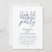 Invitation C'est une fête après le mariage, réception moderne (Devant)